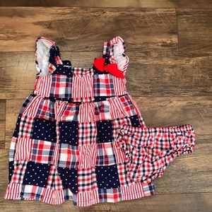 Gymboree baby girls madras patch dress. New without tags. Size 6-12 months